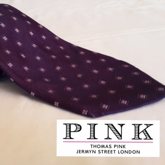 Silk Tie Burgandy Thomas PINK of London